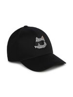 Karl Lagerfeld Kids casquette à logo strassé - Noir