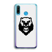 Angry Bear (white): Huawei P30 Lite Transparant Hoesje