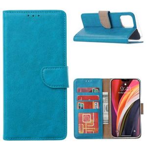 iPhone 12 Pro Max Walletcase Turquoise met Standaard