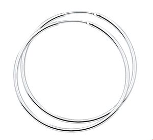 TFT Creolen Ronde Buis Zilver Gerhodineerd Glanzend 1.5 mm x 44 mm