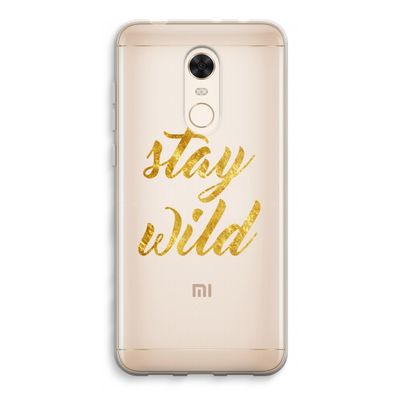 Stay wild: Xiaomi Redmi 5 Transparant Hoesje