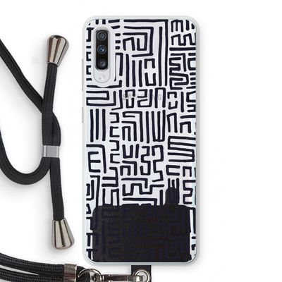 Moroccan Print: Samsung Galaxy A70 Transparant Hoesje met koord