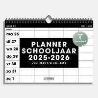 Spiraal Familieplanner 2025 - 2026 Zwart