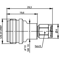 Telegärtner J01027T0016 J01027T0016 Coax-adapter N-bus - SMA-stekker 1 stuk(s)