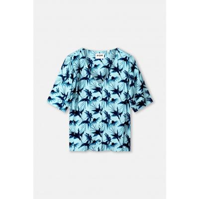 Pom Amsterdam - Blauw | Dames | Blouse | Blauw | 44 | regular | Kamst mode