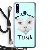 You had me at tuna: Samsung Galaxy A20s Transparant Hoesje met koord You had me at tuna: Samsung Galaxy A20s Transparant Hoesje met koord