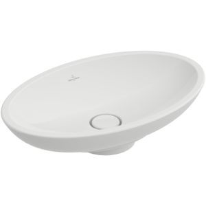 Villeroy & Boch Loop en Friends opzetwastafel 58,5x38cm met plug wit 51510001