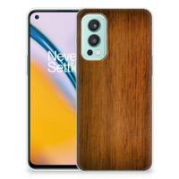 OnePlus Nord 2 5G | Bumper Hoesje | Donker Hout
