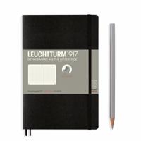 Leuchtturm Black, Softcover, Paperback (B6+), 123 p., dotted