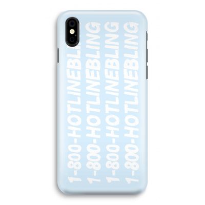 Hotline bling blue: iPhone Xs Volledig Geprint Hoesje