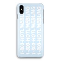 Hotline bling blue: iPhone Xs Volledig Geprint Hoesje