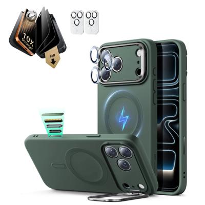 iPhone 17 Pro Bundle Cloud Soft Magnetic Case (Stash Stand) and Armorite Pro Privacy Screen Protector - Olive Green iPhone 17 Pro Bundle Cloud Soft Magnetic Case (Stash Stand) and Armorite Pro Privacy Screen Protector - Olive Green