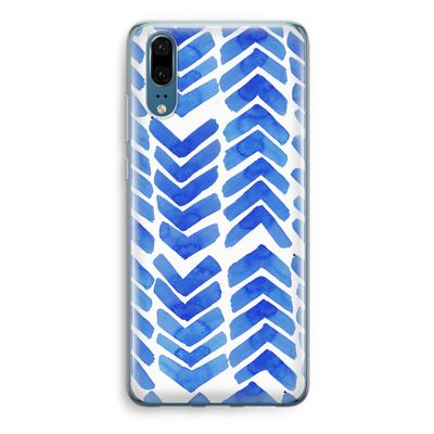 Blauwe pijlen: Huawei P20 Transparant Hoesje