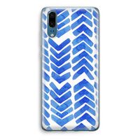 Blauwe pijlen: Huawei P20 Transparant Hoesje