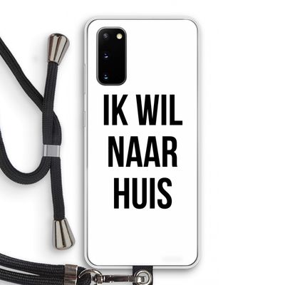 Ik wil naar huis: Samsung Galaxy S20 Transparant Hoesje met koord