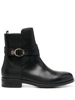 Tommy Hilfiger bottines en cuir à détails de boucles - Noir - thumbnail