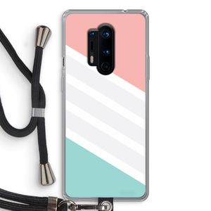 Strepen pastel: OnePlus 8 Pro Transparant Hoesje met koord