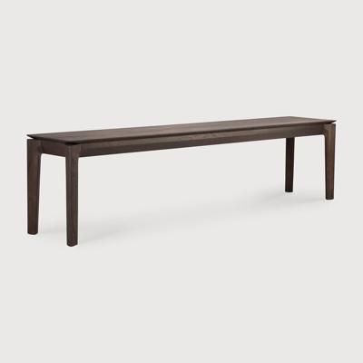 Ethnicraft Eetkamerbank 'Bok' Gevernist Eikenhout, 186cm, kleur Bruin