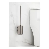 Saniclear Academy toilet borstel met houder rond gunmetal - thumbnail