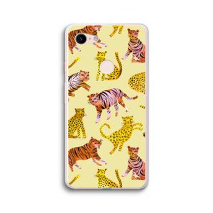 Cute Tigers and Leopards: Google Pixel 3 XL Transparant Hoesje
