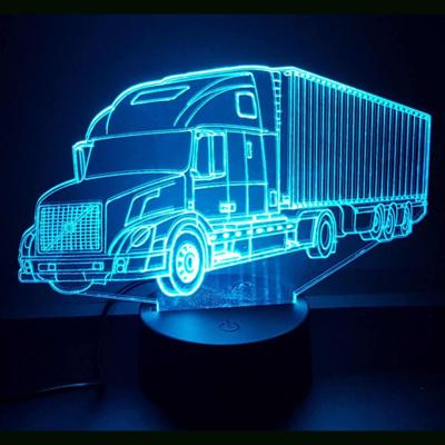 3D LED LAMP - VRACHTWAGEN 4 - Ontwerp-zelf.nl