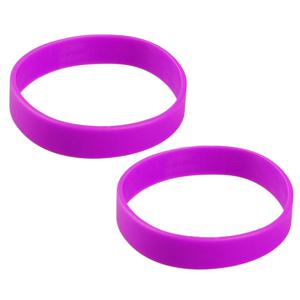 Siliconen armbandjes - 10x - stretch - paars - polsbandjes - volwassenen