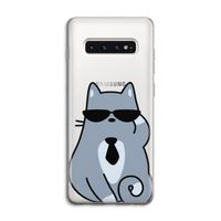 Cool cat: Samsung Galaxy S10 4G Transparant Hoesje