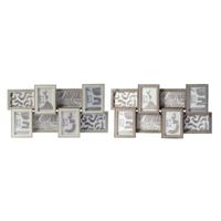 Fotolijsten DKD Home Decor 60 x 3 x 32 cm Kristal Grijs Bruin Hout MDF Stads (2 Stuks)