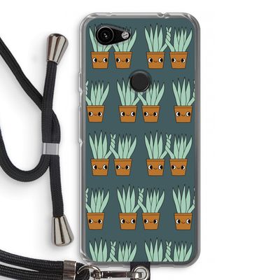 Sansevieria: Pixel 3a Transparant Hoesje met koord