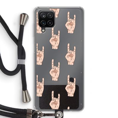 Rock: Samsung Galaxy A12 Transparant Hoesje met koord