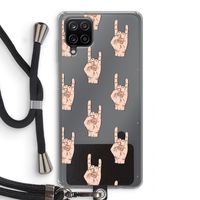 Rock: Samsung Galaxy A12 Transparant Hoesje met koord