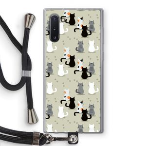 Katten: Samsung Galaxy Note 10 Transparant Hoesje met koord