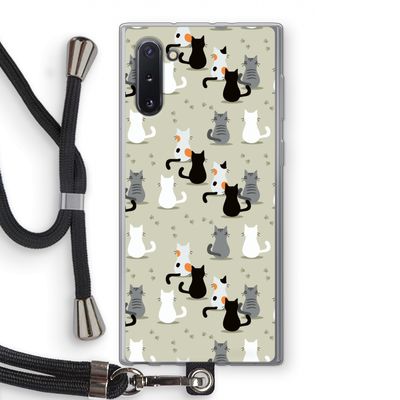 Katten: Samsung Galaxy Note 10 Transparant Hoesje met koord