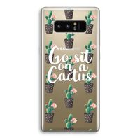 Cactus quote: Samsung Galaxy Note 8 Transparant Hoesje