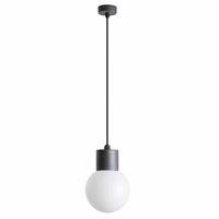 Buiten hanglamp Moon donkergrijs met witte bol E27 fitting Spaans Design Faro