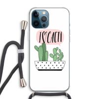 I love cacti: iPhone 12 Pro Max Transparant Hoesje met koord