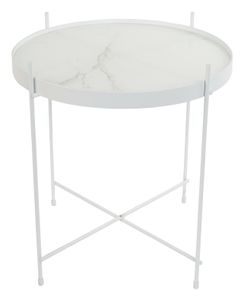 Zuiver Ronde Bijzettafel 'Cupid' Marmerlook, 43cm