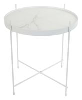 Zuiver Ronde Bijzettafel 'Cupid' Marmerlook, 43cm