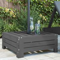 VidaXL Parasolvoetbedekking massief grenenhout grijs