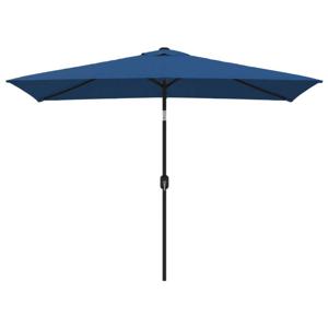 The Living Store Tuinparasol - 300 x 200 x 252 cm - azuurblauw - UV-beschermend polyester