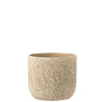 J-Line bloempot Ruw - keramiek - beige - large - Ø 22 cm