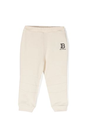 Balmain Kids pantalon de jogging à logo imprimé - Tons neutres