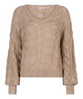 Esqualo - Goud Pullover ajour lurex - Maat XXL - thumbnail