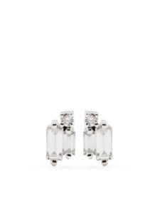 Suzanne Kalan puces d'oreilles en or blanc 18ct pavées de diamants - Argent