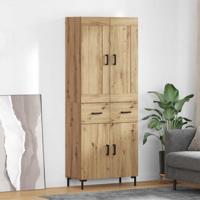 Hoge kast met lade 2 pcs Artisan Eiken Bewerkt hout