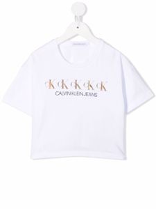 Calvin Klein Kids t-shirt à logo imprimé - Blanc