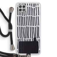 Moroccan stripes: Samsung Galaxy A22 4G Transparant Hoesje met koord