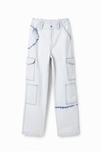 Cargo-spijkerbroek met tie-dye - WHITE - 40