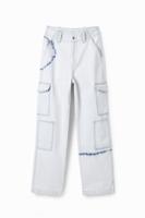 Cargo-spijkerbroek met tie-dye - WHITE - 40