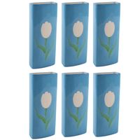 6x Stuks Radiatorbak luchtbevochtiger/waterverdamper - porselein - 20 x 8 cm